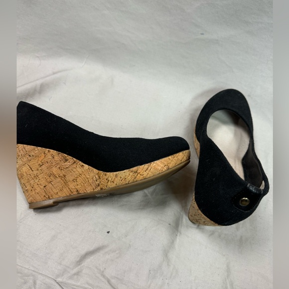 Cork Wedge Shoe Black - Picture 4 of 5